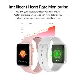 V10 Intelligent Watch 1.3in Color Screen Full Touching Sport Fitness Tracker IP67 Waterproof Heart Rate Immunity Monitoring Body Temperature Measuring Wrist Watch