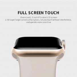 V10 Intelligent Watch 1.3in Color Screen Full Touching Sport Fitness Tracker IP67 Waterproof Heart Rate Immunity Monitoring Body Temperature Measuring Wrist Watch