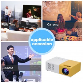 Mini Pocket LED Projector Portable LCD Projector 400 Lumens 720P/1080P Projection Machine HD AV TF Card Slot With Remote Controller