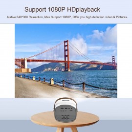 YG230 Mini Portable Projector Full HD 1080P Video Beamer Home Theater Multiscreen Media Player Support HD USB Micro USB AV TF Card Input Video Player YG230 Mini Portable Projector Full HD 1080P Video Beamer Home Theater Multiscreen Media Player Support HD USB Micro USB AV TF Card Input Video Player