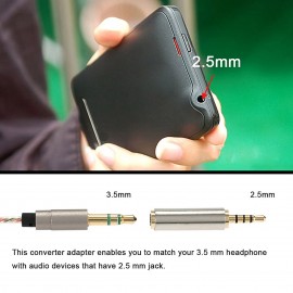 Gold-plated 2.5 mm Male to 3.5 mm Female Audio Stereo Headphone Converter Adapter