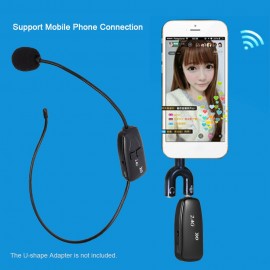 XXD-G18 2.4G Portable Wireless Microphone Noise Cancelling Mic for Recording Youtube Meeting Interview Studio Video Black