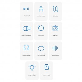 YHS-08C Portable CD Player Wall Mountable CD Music Player Bluetooth Remote Control FM Radio HiFi Speaker with USB 3.5mm LED Screen