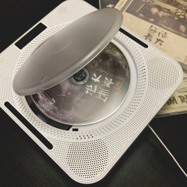 YHS-08C Portable CD Player Wall Mountable CD Music Player Bluetooth Remote Control FM Radio HiFi Speaker with USB 3.5mm LED Screen