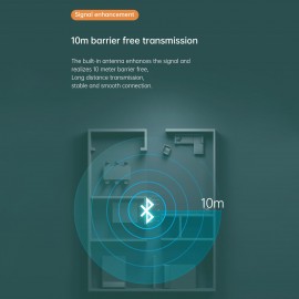 USB Bluetooth 5.0 Audio Transmitter Wireless Audio Dongle Adapter Hands-free with Microphone for TV Laptop Desktop PC