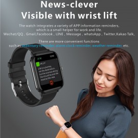 Q9 pro Smart Bracelet Sports Watch 1.7'' TFT Full-touch Screen Body Temperature Monitor 45-day Long Standby Health Monitor 24-Sports Mode Compatible with Android iOS Q9 pro Smart Bracelet Sports Watch 1.7'' TFT Full-touch Screen Body Temperature Monitor 45-day Long Standby Health Monitor 24-Sports Mode Compatible with Android iOS
