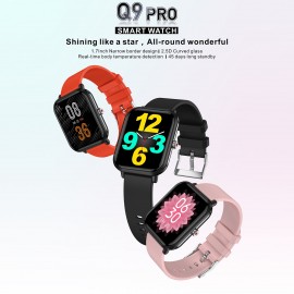 Q9 pro Smart Bracelet Sports Watch 1.7'' TFT Full-touch Screen Body Temperature Monitor 45-day Long Standby Health Monitor 24-Sports Mode Compatible with Android iOS Q9 pro Smart Bracelet Sports Watch 1.7'' TFT Full-touch Screen Body Temperature Monitor 45-day Long Standby Health Monitor 24-Sports Mode Compatible with Android iOS