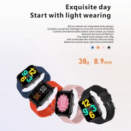 Q9 pro Smart Bracelet Sports Watch 1.7'' TFT Full-touch Screen Body Temperature Monitor 45-day Long Standby Health Monitor 24-Sports Mode Compatible with Android iOS Q9 pro Smart Bracelet Sports Watch 1.7'' TFT Full-touch Screen Body Temperature Monitor 45-day Long Standby Health Monitor 24-Sports Mode Compatible with Android iOS