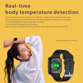 Q9 pro Smart Bracelet Sports Watch 1.7'' TFT Full-touch Screen Body Temperature Monitor 45-day Long Standby Health Monitor 24-Sports Mode Compatible with Android iOS Q9 pro Smart Bracelet Sports Watch 1.7'' TFT Full-touch Screen Body Temperature Monitor 45-day Long Standby Health Monitor 24-Sports Mode Compatible with Android iOS