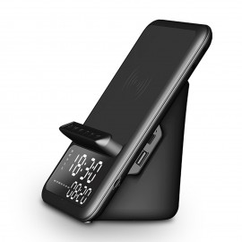 Wireless BT5.1 Speaker Wireless Charger Fast Charging Stand Alarm Clock Time Display TF Card MP3 Playback with Mic Wireless BT5.1 Speaker Wireless Charger Fast Charging Stand Alarm Clock Time Display TF Card MP3 Playback with Mic