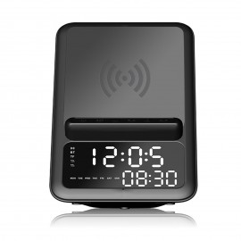 Wireless BT5.1 Speaker Wireless Charger Fast Charging Stand Alarm Clock Time Display TF Card MP3 Playback with Mic Wireless BT5.1 Speaker Wireless Charger Fast Charging Stand Alarm Clock Time Display TF Card MP3 Playback with Mic
