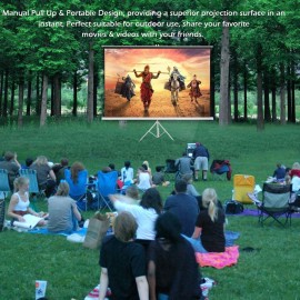100-Inch HD Projection Screen Manual Pull Down 100Inch Diagonal Aspect Ratio 1:1 Projection Screen w/ Adjustable Length Tripod US Plug 100-Inch HD Projection Screen Manual Pull Down 100Inch Diagonal Aspect Ratio 1:1 Projection Screen w/ Adjustable Length Tripod US Plug