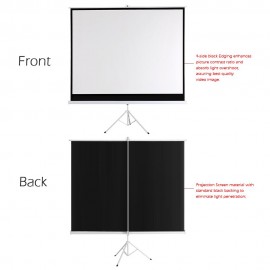 100-Inch HD Projection Screen Manual Pull Down 100Inch Diagonal Aspect Ratio 1:1 Projection Screen w/ Adjustable Length Tripod US Plug 100-Inch HD Projection Screen Manual Pull Down 100Inch Diagonal Aspect Ratio 1:1 Projection Screen w/ Adjustable Length Tripod US Plug