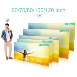 100-inch Portable Projector Screen HD 16:9 Frameless Video Projection Screen Foldable Wall Mounted for Home Theater Office Movies 100-inch Portable Projector Screen HD 16:9 Frameless Video Projection Screen Foldable Wall Mounted for Home Theater Office Movies