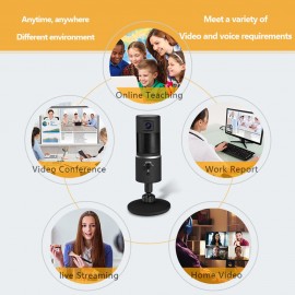 USB Streaming Microphone with Webcam HD1080P for iPhone/iPad/Mac/Android Phone/Tablet/PC USB Streaming Microphone with Webcam HD1080P for iPhone/iPad/Mac/Android Phone/Tablet/PC