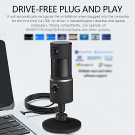 USB Streaming Microphone with Webcam HD1080P for iPhone/iPad/Mac/Android Phone/Tablet/PC USB Streaming Microphone with Webcam HD1080P for iPhone/iPad/Mac/Android Phone/Tablet/PC
